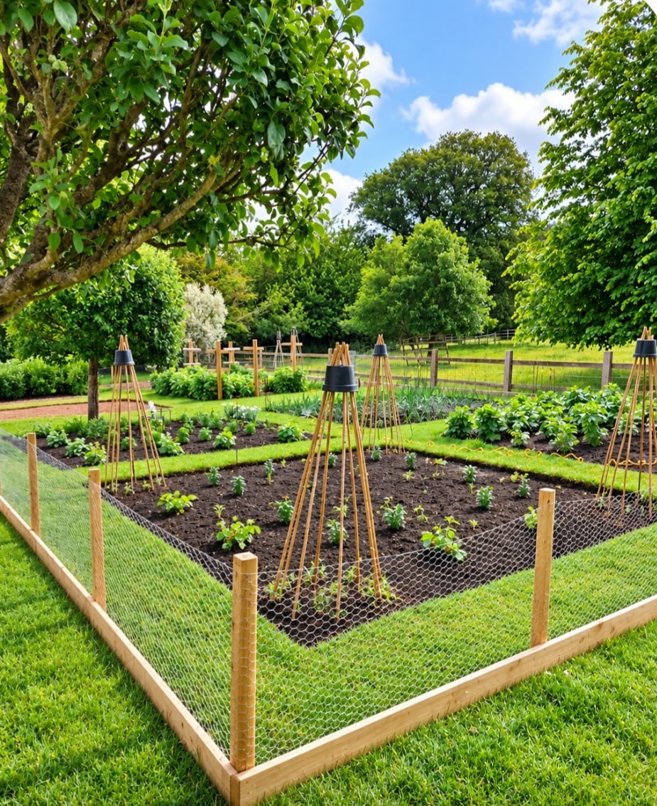 Garden fencing detail