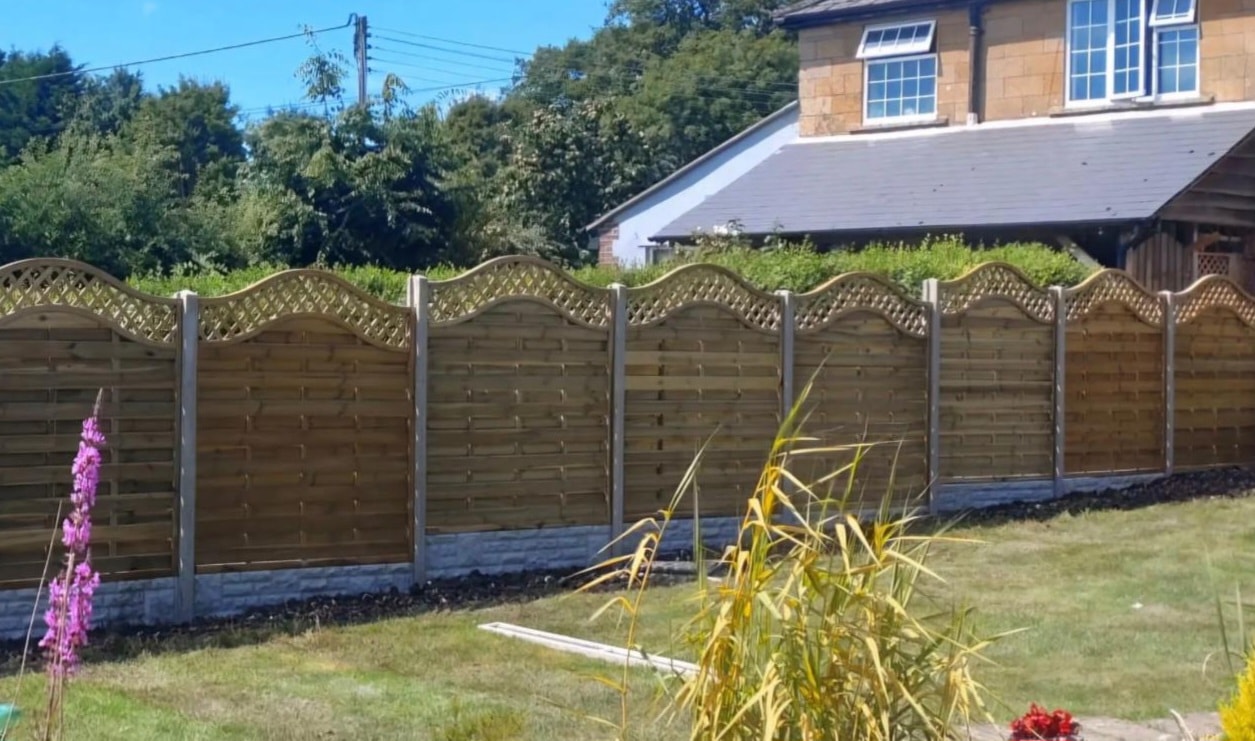 Decorative panel fencing residential
