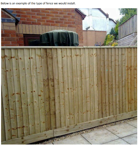 Wooden garden fence
